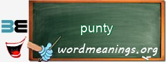 WordMeaning blackboard for punty